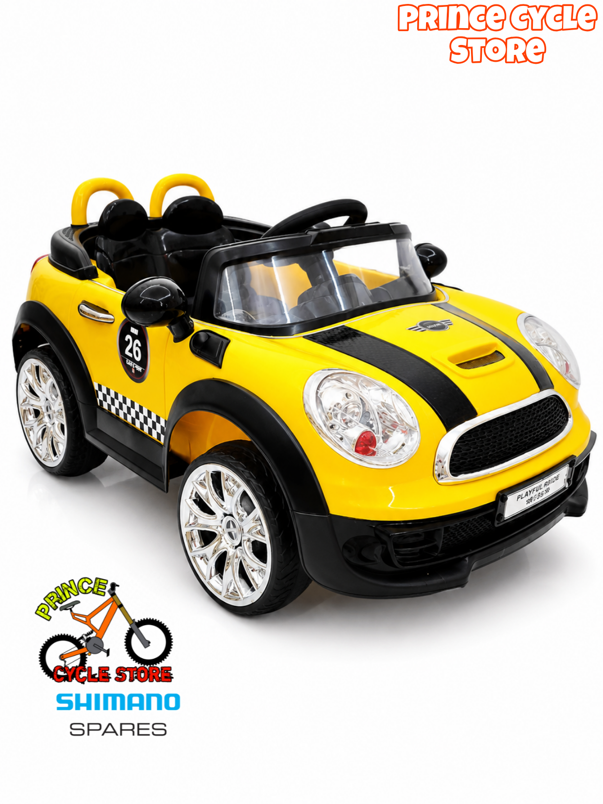 Remote Control Rechargebale  Copper Sports Car Yellow & Red For Baby