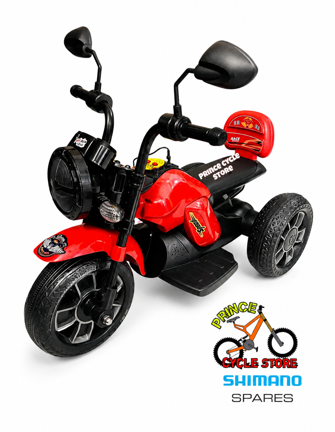 Captain Gypsy Bike with Remote Control - Red /Blue/Yellow (Rechargeable Electric Bike for Kids)